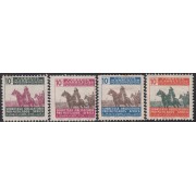 Marruecos Morocco Beneficencia B- 32/35 1941 Mutilados de guerra Mutilated war Caballo Horse MNH Sombras