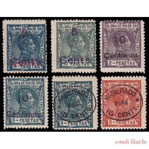 Río de Oro 59/64 1911-13 Alfonso XIII MNH-MH 