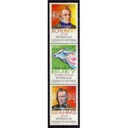 GGuinea Ecuatorial 237/39 1997 Schubert Buey Brahms MNH GGuinea Ecuatorial 237/39 1997 Schubert Buey Brahms MNH