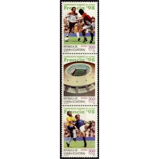 Guinea Ecuatorial 241/43 1997 Fútbol Mundial 98 MNH