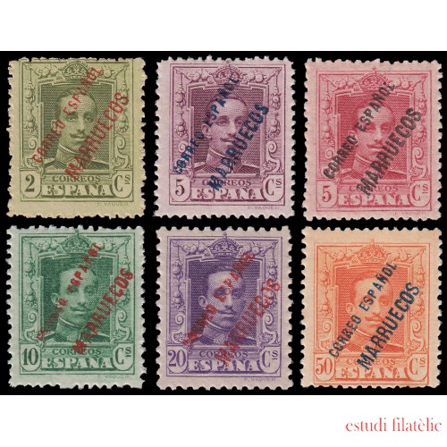 Tánger 17/22 1923-30 Alfonso XIII MNH