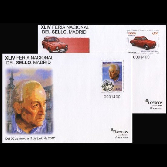 Sobres Enteros Postales 135/36 Feria Nacional del sello Coches Cars 2012 Sobres Enteros Postales 135/36 Feria Nacional del sello Coches Cars 2012