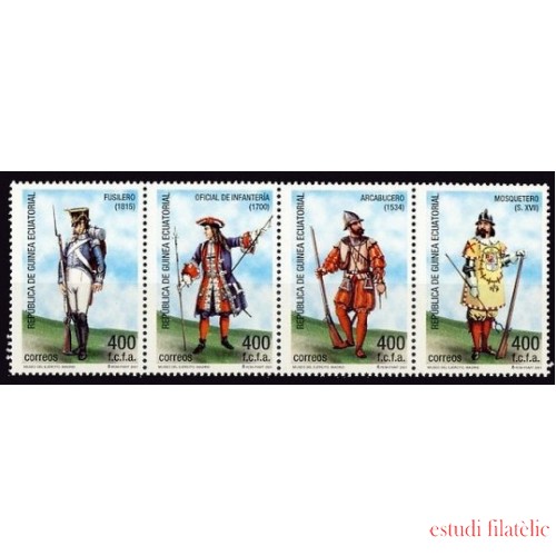 Guinea Ecuatorial 288/91 2002 Uniformes militares MNH