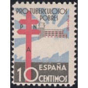 España Spain 866 1938 Pro Tuberculosos TB pro Cross of Lorraine Sanatorium MNH España Spain 866 1938 Pro Tuberculosos TB pro Cross of Lorraine Sanatorium MNH