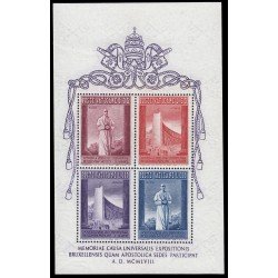 Vaticano HB 2 1958 Exposcición de Bruselas Pío XII MNH Vaticano HB 2 1958 Exposcición de Bruselas Pío XII MNH