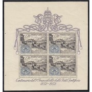 Vaticano HB 1 1952 Cent. del sello de los Estados de la Iglesia Carruaje caballo escudo vaticano MNH