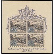 Vaticano HB 1 1952 Cent. del sello de los Estados de la Iglesia Carruaje caballo escudo vaticano MNH