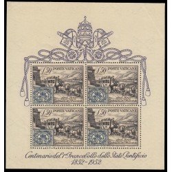 Vaticano HB 1 1952 Cent. del sello de los Estados de la Iglesia Carruaje caballo escudo vaticano MNH Vaticano HB 1 1952 Cent. del sello de los Estados de la Iglesia Carruaje caballo escudo vaticano MNH