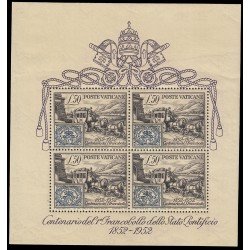Vaticano HB 1 1952 Cent. del sello de los Estados de la Iglesia ( Carruaje, caballo, escudo vaticano ) MNH Vaticano HB 1 1952 Cent. del sello de los Estados de la Iglesia ( Carruaje, caballo, escudo vaticano ) MNH