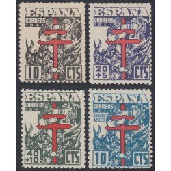 España Spain 948/51 1941 Pro Tuberculosos Cruz de Lorena MNH España Spain 948/51 1941 Pro Tuberculosos Cruz de Lorena MNH