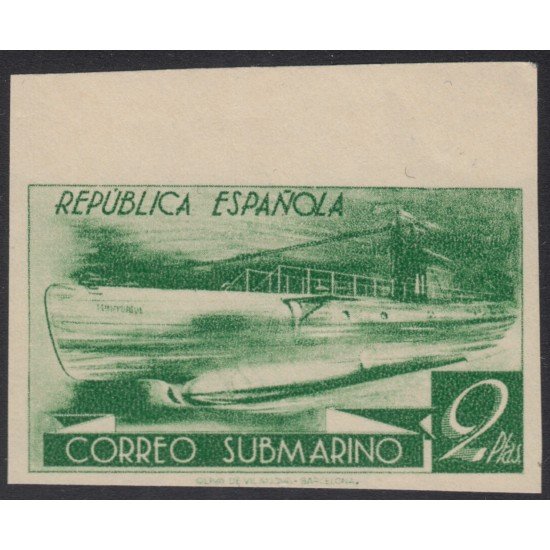 España Spain Variedad 776cccs 1938 Submarino Sin Dentar MNH España Spain Variedad 776cccs 1938 Submarino Sin Dentar MNH