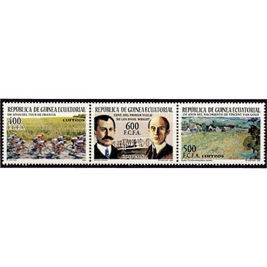 Guinea Ecuatorial 330/32 2004 Ciclismo Ciclyng Van Gogh Wright MNH