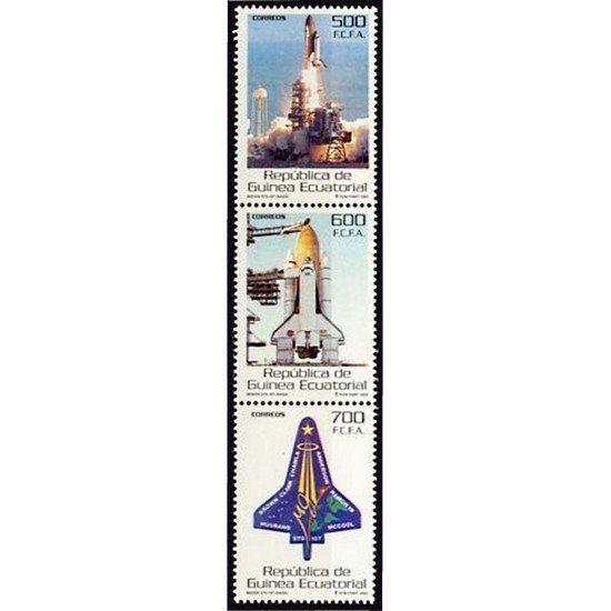 Guinea Ecuatorial 333/35 2004 Homenaje a la tripulación del Columbia STs-107 MNH