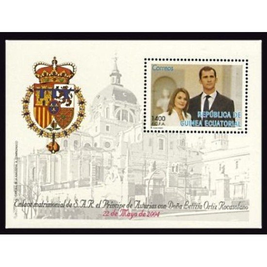 Guinea Ecuatorial 341 2004 Boda Real HB MNH Guinea Ecuatorial 341 2004 Boda Real HB MNH