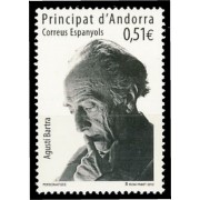 Andorra Española 392 2012 Agustí Bartra Escritor Literatura MNH Andorra Española 392 2012 Agustí Bartra Escritor Literatura MNH