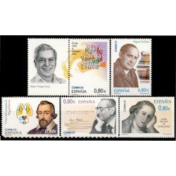 España Spain 4668/72 2011 Personajes Miguel Servet Jovellanos Delibes Vargas Llosa MNH España Spain 4668/72 2011 Personajes Miguel Servet Jovellanos Delibes Vargas Llosa MNH