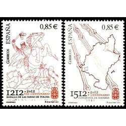 España Spain 4704/05 2012 Efemérides Batalla Navas de Tolosa Conquista Navarra MNH España Spain 4704/05 2012 Efemérides Batalla Navas de Tolosa Conquista Navarra MNH