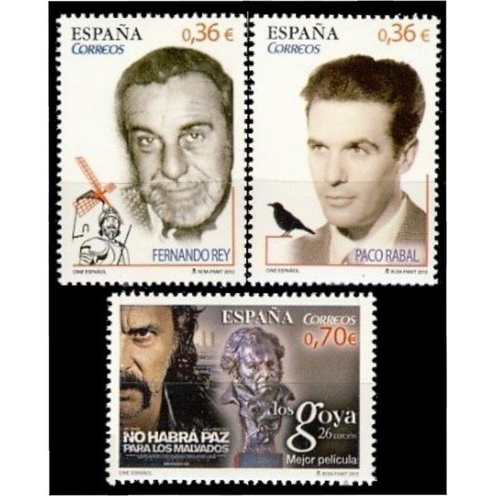 España Spain 4720/22 2012 Cine Español Fernando Rey Paco Rabal Actores MNH
