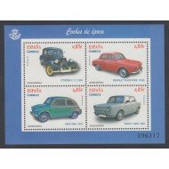 España Spain 4725 2012 Coches de Época Citröen Seat Simca y Renault MNH
