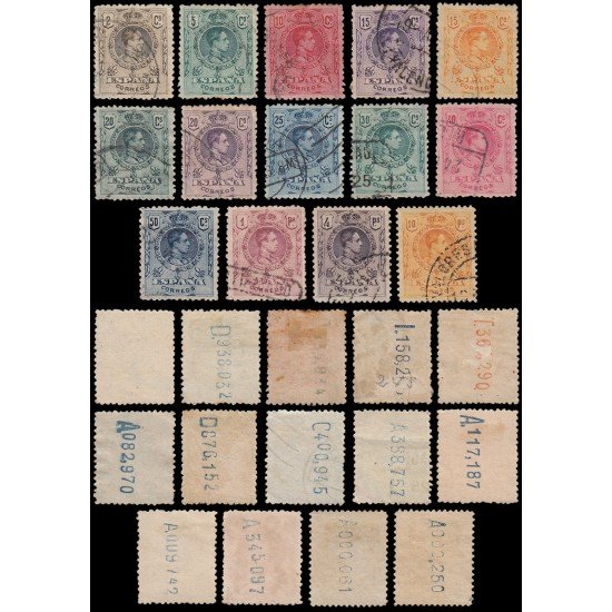 España Spain  267/80 1909-22 Alfonso XIII Medallón Usados