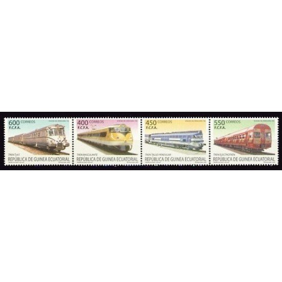 Guinea Ecuatorial 360/63 2005 Trenes MNH Guinea Ecuatorial 360/63 2005 Trenes MNH