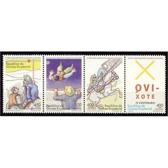 Guinea Ecuatorial 364/67 2005 IV Centº del Quijote MNH Guinea Ecuatorial 364/67 2005 IV Centº del Quijote MNH