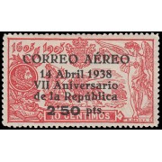 España Spain 756 1938 Aniv. República El Quijote MNH España Spain 756 1938 Aniv. República El Quijote MNH