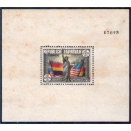 España Spain 764 1938  Hojita Constitución EEUU MNH Sombras
