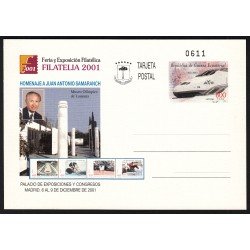 Guinea Ecuatorial Entero Postal 9 2001 Expo Filatelia  Antonio Samaranch