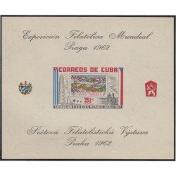 Cuba HB 22 1962 Exposición Filatélica Mundial Praga MNH Cuba HB 22 1962 Exposición Filatélica Mundial Praga MNH