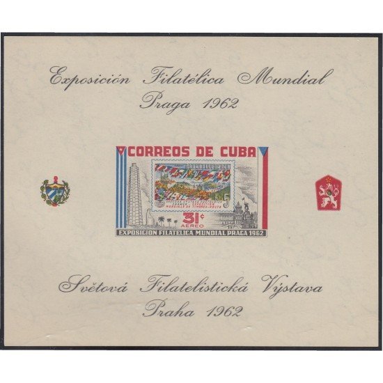 Cuba HB 22 1962 Exposición Filatélica Mundial Praga MNH Cuba HB 22 1962 Exposición Filatélica Mundial Praga MNH