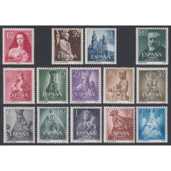 España Spain Año Completo Year Complete 1954 MH Stamps España Spain Año Completo Year Complete 1954 MH Stamps