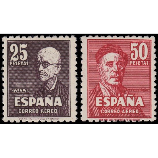España Spain 1015/16 1947 Falla y Zuloaga MH