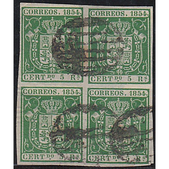 España Spain 26 1854 Bl.4 Escudo de España España Spain 26 1854 Bl.4 Escudo de España