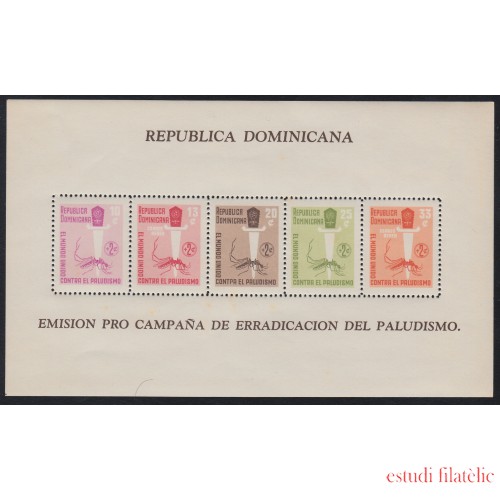Rep. Dominicana HB 25 1962 Erradicación del Paludismo MNH