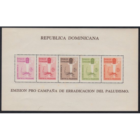 Rep. Dominicana HB 25 1962 Erradicación del Paludismo MNH