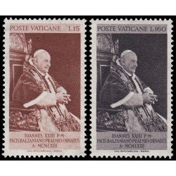 Vaticano 378/79 1963 Juan XXIII Papa MNH Vaticano 378/79 1963 Juan XXIII Papa MNH