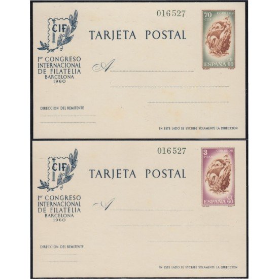 España Spain Entero Postal 88/89 CIF 1960 Mismo número Barco Boat España Spain Entero Postal 88/89 CIF 1960 Mismo número Barco Boat