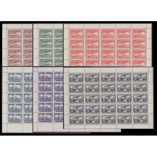 España Spain 614/19 1931 Unión Postal Panamericana En Hoja Completa de 25 Sellos España Spain 614/19 1931 Unión Postal Panamericana En Hoja Completa de 25 Sellos