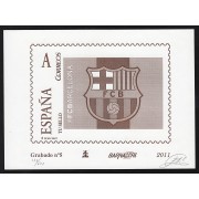 España Spain Grabado 5 Barnafil 2011 FC Barcelona ( escudo ) Barça Tirada. 600