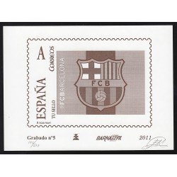 España Spain Grabado 5 Barnafil 2011 FC Barcelona ( escudo ) Barça Tirada. 600 España Spain Grabado 5 Barnafil 2011 FC Barcelona ( escudo ) Barça Tirada. 600