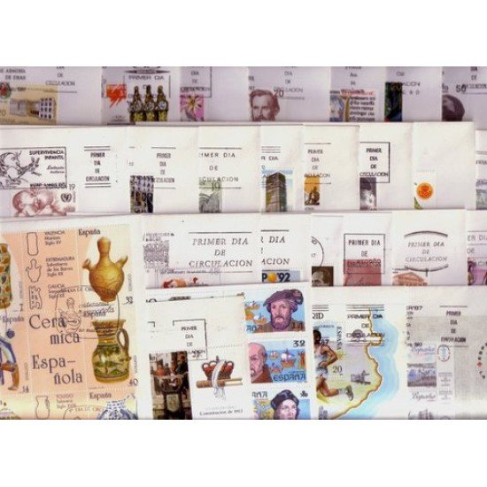 ESPAÑA SPAIN SPD AÑO 1987 COMPLETO SOBRE PRIMER DIA ESPAÑA SPAIN SPD AÑO 1987 COMPLETO SOBRE PRIMER DIA