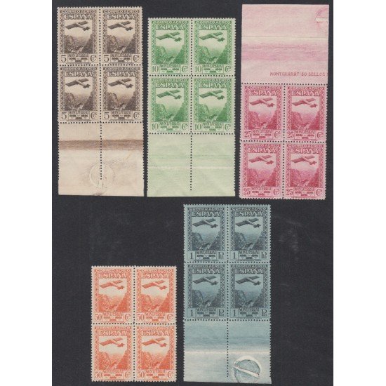 España Spain 650/54 BL.4 1931 IX Centenario Fundación del Monasterio de Montserrat España Spain 650/54 BL.4 1931 IX Centenario Fundación del Monasterio de Montserrat