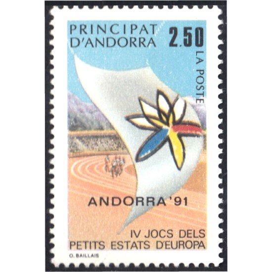 Andorra Francesa 401 1991 IV Juegos de Estados de Europa MNH