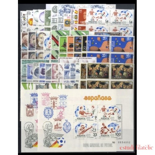 España Spain Año Completo Year Complete 1982 BL. 4 MNH
