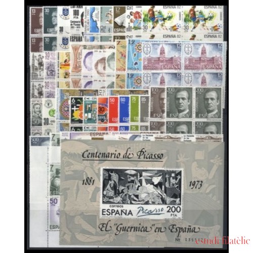 España Spain Año Completo Year Complete 1981 BL. 4 MNH