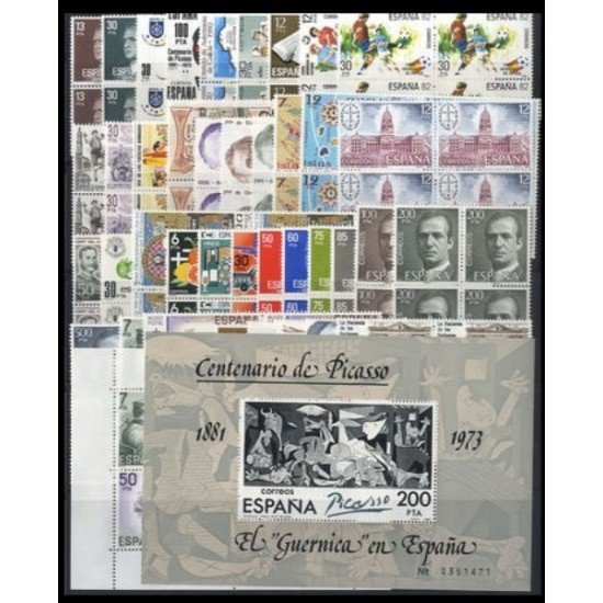 España Spain Año Completo Year Complete 1981 BL. 4 + 4 HB MNH España Spain Año Completo Year Complete 1981 BL. 4 + 4 HB MNH