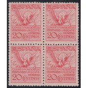 España Spain 454 Bl.4  1929 Pegaso MNH
