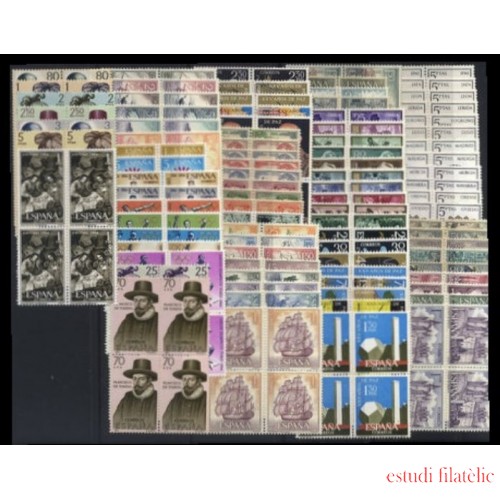 España Spain Año Completo Year Complete 1964 Bl.4 MNH