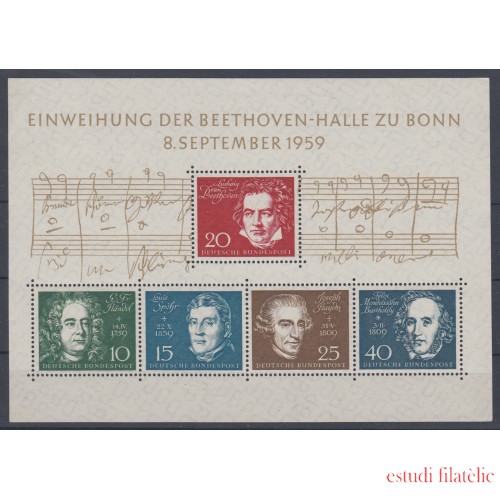 Alemania Federal Germany HB 1 1959 Beethoven MNH 